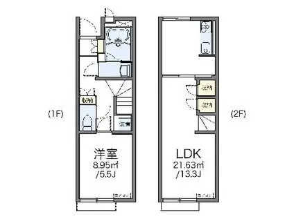 レオネクスト春日岡ファミリア(1LDK/1階)の間取り写真