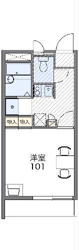 レオパレス原田(1K/2階)の間取り写真