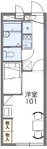 レオパレスアンヘル(1K/1階)の間取り写真