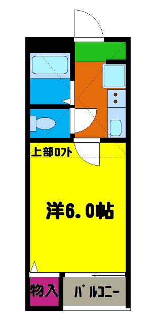ルナリアⅩ(1K/1階)の間取り写真