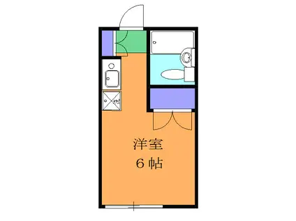 ドルフドミール(ワンルーム/1階)の間取り写真