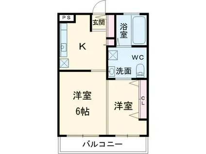 フレンズ桜堤(1DK/1階)の間取り写真