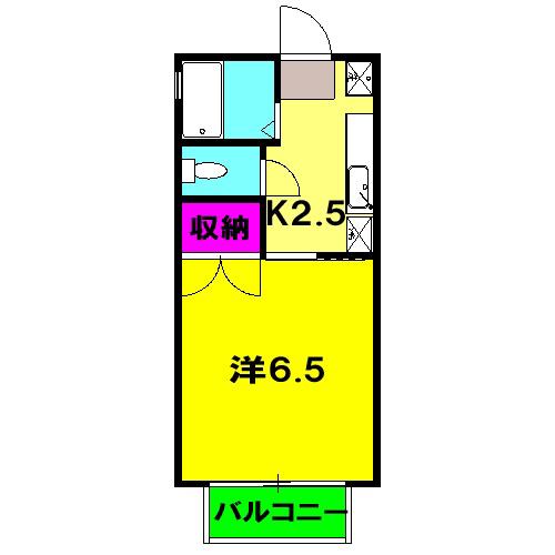 コーポ桜井(1K/2階)の間取り写真