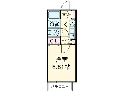 ソフィア本多4(1K/2階)の間取り写真