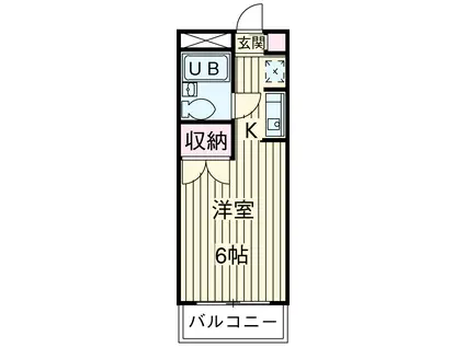 メゾンテリエ(ワンルーム/1階)の間取り写真