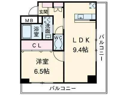 カーサフェリーチェ(1LDK/5階)の間取り写真