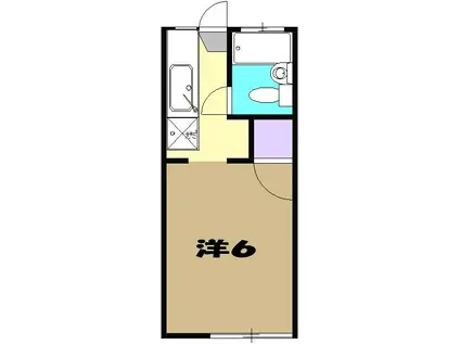 プレイス小金井(ワンルーム/2階)の間取り写真