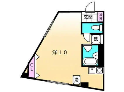 中央林間SKビル(ワンルーム/3階)の間取り写真