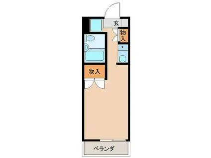 ヴィラ・エムロード(ワンルーム/1階)の間取り写真