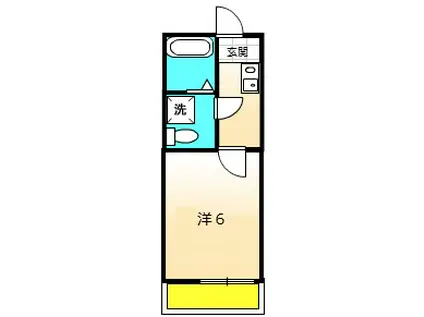 GRANZA中央林間(1K/3階)の間取り写真