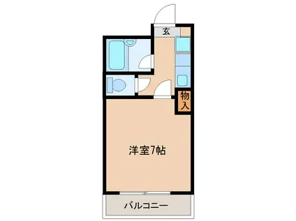 クオーレ橋本(1K/2階)の間取り写真