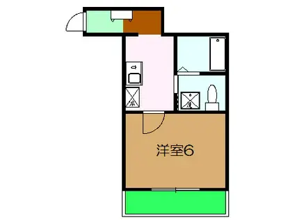 クオリティア橋本(1K/2階)の間取り写真