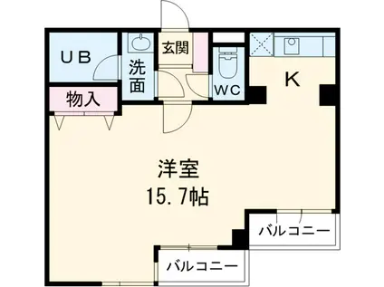 東川口マンション(ワンルーム/3階)の間取り写真