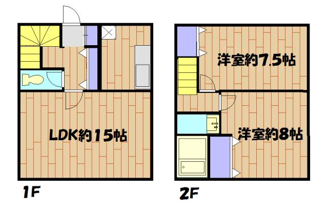 リバーアイランド(2LDK)の間取り写真