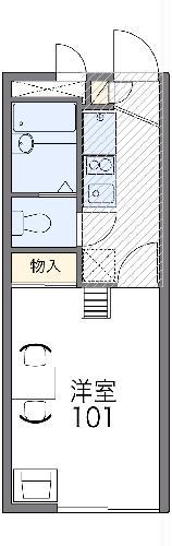 レオパレスエーゼⅡ(1K/3階)の間取り写真