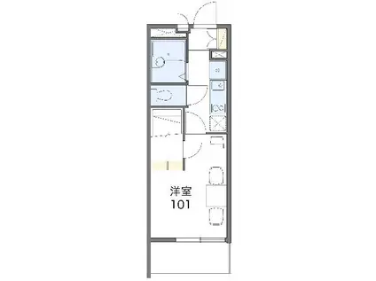 レオパレスソフィアハイツⅡ(1K/1階)の間取り写真