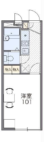 レオパレスソフィアⅡ(1K/2階)の間取り写真