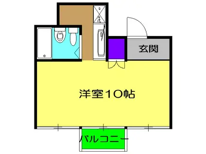 志ほ川ビル(ワンルーム/5階)の間取り写真