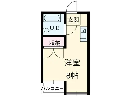志ほ川ビル(ワンルーム/5階)の間取り写真
