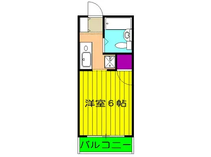メゾンマルシェ(1K/1階)の間取り写真
