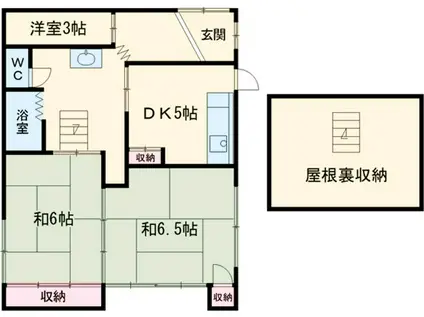 東海道本線 安倍川駅 徒歩99分 1階建 築36年(3DK)の間取り写真
