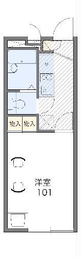 レオパレスコンフォート(1K/1階)の間取り写真