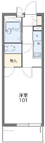 レオパレスエスポワール新宿町(1K/4階)の間取り写真
