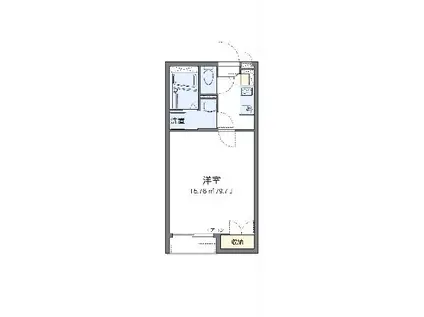 レオネクストグランベルク毛呂Ⅱ(1K/2階)の間取り写真