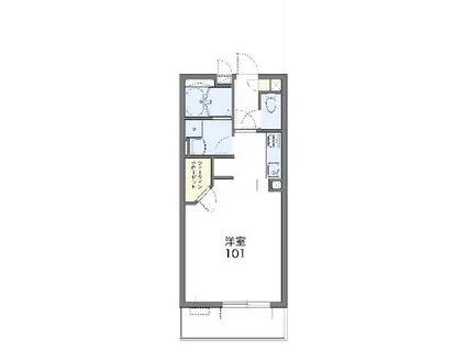 レオネクストビタノーバ(1K/2階)の間取り写真