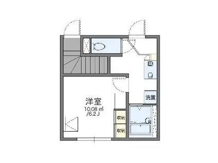 レオパレス有(1K/1階)の間取り写真