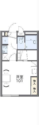 レオパレスα Ⅱ(1K/2階)の間取り写真