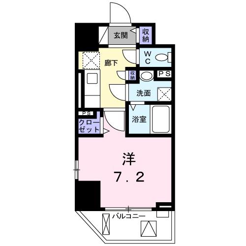 グラン八王子(1K/10階)の間取り写真