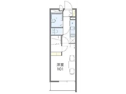 レオパレスヴィオラⅡ(1K/1階)の間取り写真