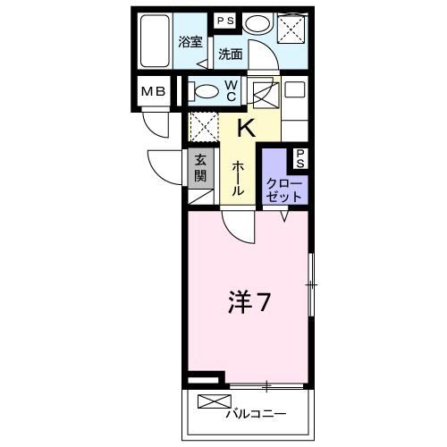 グレイス コルソ(1K/3階)の間取り写真