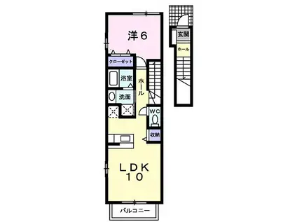 シャルマンステージⅠ(1LDK/2階)の間取り写真