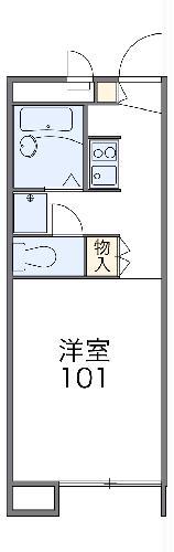 レオパレスGIOIA(1K/2階)の間取り写真