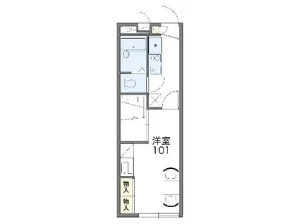 レオパレスZ POINT(1K/1階)の間取り写真