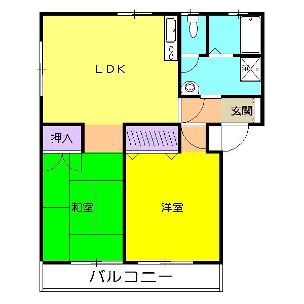 ヴァンサンク川合(2LDK/3階)の間取り写真