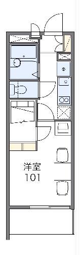 レオパレスチャタロー(1K/2階)の間取り写真