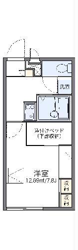 レオパレスアニバーサリー(1K/1階)の間取り写真