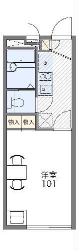 レオパレスルビコン(1K/1階)の間取り写真