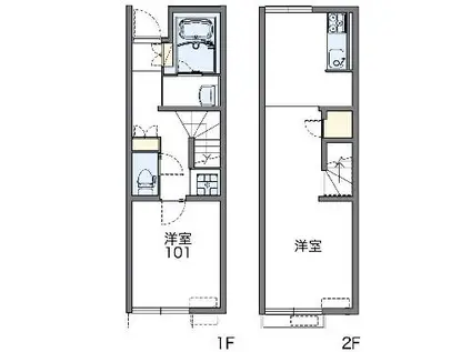 レオネクストOHANA(1LDK/1階)の間取り写真