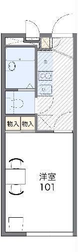 レオパレス春日(1K/2階)の間取り写真