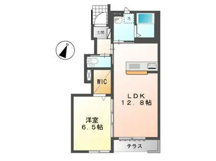 アヴニール(1LDK/1階)の間取り写真