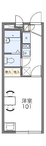 レオパレスアーバン向丘(1K/2階)の間取り写真