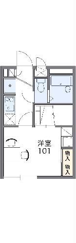 レオパレスドミールⅣ(1K/1階)の間取り写真