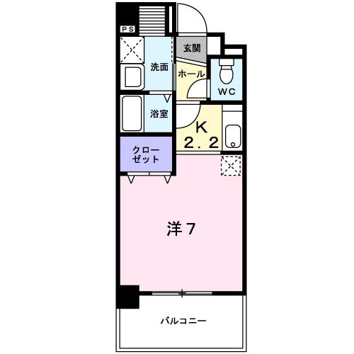 ビューラー鷺沼1(ワンルーム/2階)の間取り写真