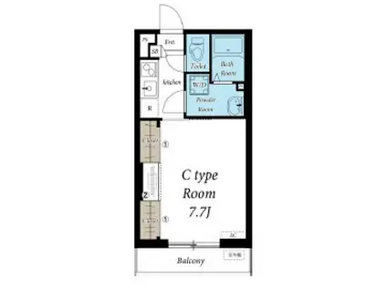 リブリ・STUDIOA(1K/3階)の間取り写真