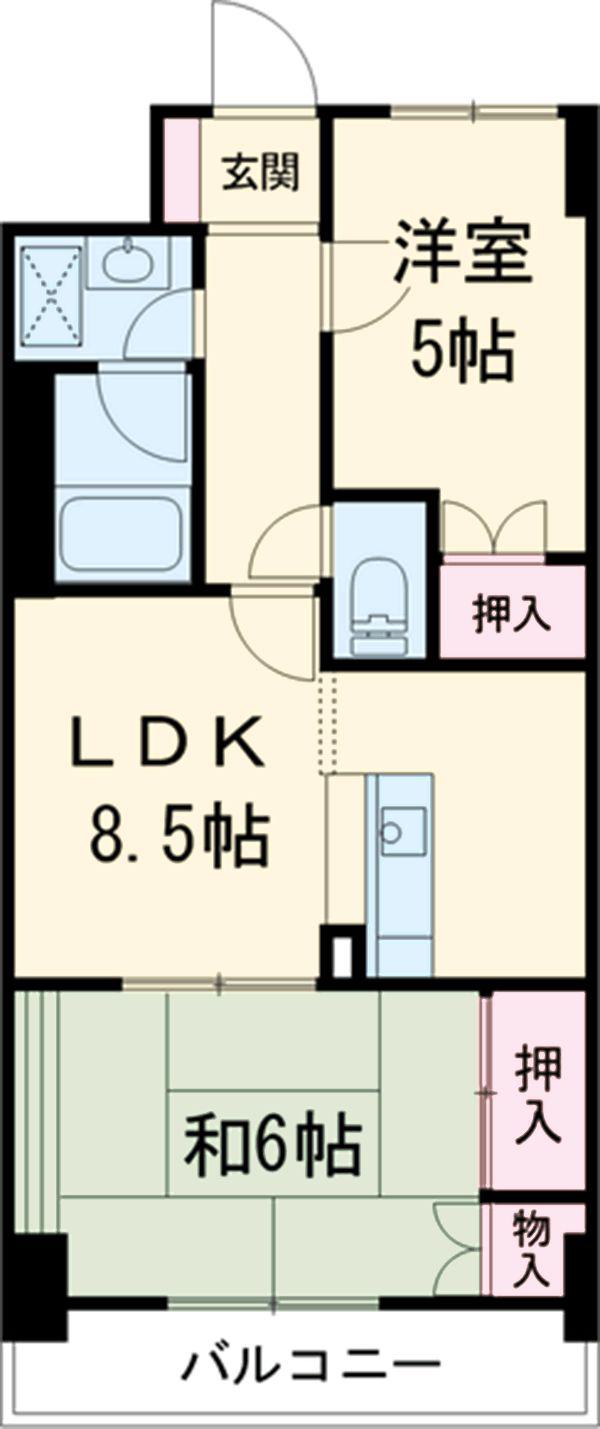 エトワールテラ(2DK/3階)の間取り写真