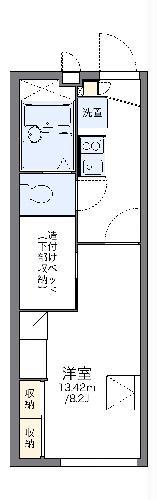 レオパレスドマーニ(1K/1階)の間取り写真